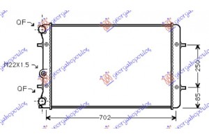 Ψυγειο Νερου ΒΕΝΖΙΝΗ/ΠΕΤΡΕΛΑΙΟ ΜΗΧΑΝΙΚΟ/ΑΥΤΟΜΑΤΟ +/-Α/C (650x415x25) Seat Toledo 99-04 - 015206310