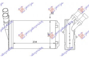 Ψυγειο Καλοριφερ (M) +/-ΑC (234x157) Tyπου Valeo Citroen Xsara 97-00 - 059806500