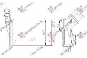 Ψυγειο Καλοριφερ (M) +/-ΑC (234x157) Tyπου Behr Citroen Xsara 97-00 - 059806510