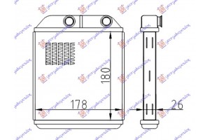 Ψυγειο Καλοριφερ (BR) (180x175x26) Volvo S40 95-00 - 060006500