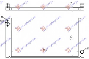 Ψυγειο 1.6T.ΒΖ-1.6-2.0ΠΕΤ.(59x33.4) Mini COOPER/ONE (R56) 06-11 - 060306315