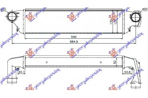 Ψυγειο INTER.2,0TD (54x129x50) (50/50) Bmw Series 3 (E46) Sdn 99-02 - 060406200