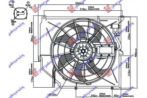 Βεντιλατερ Ψυγειου Κομπλε Βενζινη (ΜΕ ΠΛΑΚΕΤΑ) (MAHLE BEHR) Bmw Series 3 (E46) Sdn 99-02 - 060406445