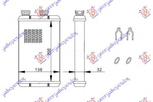 Ψυγειο Καλοριφερ (B) -ΑC (205x138) Bmw Series 3 (E46) Sdn 99-02 - 060406500