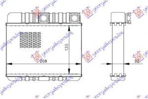 Ψυγειο Καλοριφερ (B) +ΑC (235x208) Bmw Series 3 (E46) Sdn 99-02 - 060406510