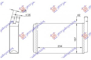 Ψυγειο Καλοριφερ (M) +/-ΑC (235x157) Audi 80 79-84 - 060706500