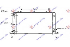 Ψυγειο 1,6-2.0 (62x32) Audi 80 86-91 - 060806320