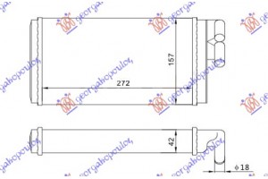 Ψυγειο Καλοριφερ (M) +/-ΑC (275x158) (17mm ΣΩΛΗΝΩΣΕΙΣ) Audi 100 82-90 - 061206500