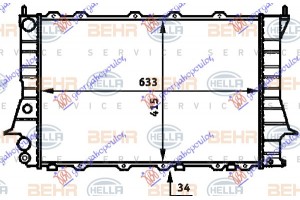 Ψυγειο ΒΕΝΖ.-ΠΕΤΡ. (63,2x41,1x30) ΠΑΡ.ΟΔ (MAHLE BEHR) Audi 100 90-94 - 061306305