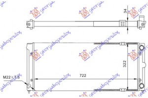Ψυγειο 1,6-1,8 +A/C (72x32) VW Passat 89-93