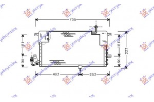 Ψυγειο A/C (71x33) VW Passat 89-93
