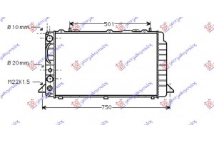 Ψυγειο 1,6-2,0BENZ-1,9TDi (59,6x35,8x44) Audi 80 91-94 - 061506330