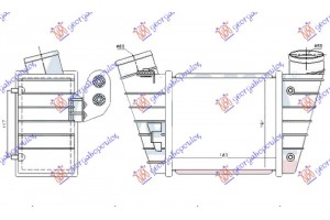 Ψυγειο Intercooler 1.8T (CUPRA) (185x165x85) Αριστερα Seat Leon 99-05 - 017106222