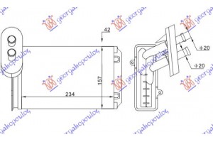 Ψυγειο Καλοριφερ +/-AC(234x157x42)ΚΟΛ.ΣΦΥΚΤΗΡΑ Seat Toledo 99-04 - 015206500