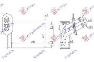Ψυγειο Καλοριφερ (M) +/-ΑC (234x157) (ΚΟΛΛΑΡΑ ΚΟΥΜΠΩΤΑ) Seat Toledo 99-04 - 015206510