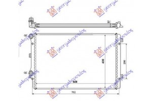 Ψυγειο 1.8-2.0 Tfsi Βενζινη (650x450x32) (BRAZED) Seat Leon 05-13 - 028106355