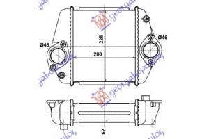 Ψυγειο Intercooler 2.2 Cdvi Πετρελαιο (200x230x62) Mazda CX7 07-11 - 036306200