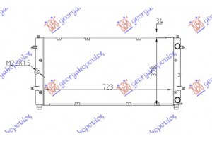 Ψυγειο Νερου 1.8-2.0-2.5-2.8 Βενζινη - 1.9-2.4 D/TD - 2.5 Tdi Πετρελαιο (720x360x34) (MECHANICAL) Vw Transporter (T4) 91-96 - 063606310