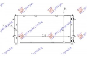 Ψυγειο Νερου 1.8-2.0-2.5-2.8 Βενζινη - 1.9-2.4 D/TD - 2.5 Tdi Πετρελαιο (720x360x32) (BRAZED) Vw Transporter (T4) 91-96 - 063606320