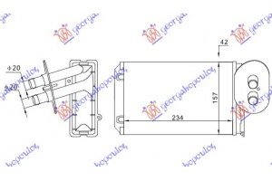 Ψυγειο Καλοριφερ (M) +AC (235x157) Vw Transporter (T4) 91-96 - 063606500
