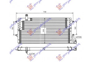 Ψυγειο A/C (71x34.9x3.8) Vw Passat 93-96 - 063706400