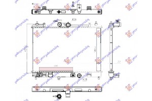 Ψυγειο Νερου 1.6i 16V Βενζινη Αυτοματο +/- A/C (380x593) Nissan Tiida 07- - 064806310