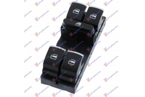 Διακοπτης ΠΑΡΑΘ. ΕΜΠ. (Τετραπλός) (10pin) (Χρώμιο/Μαύρο) Αριστερα Seat Alhabra 10- - 720007177