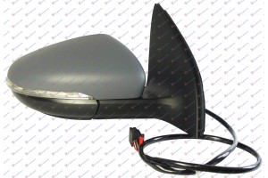 Καθρεφτης ΗΛΕΚ. ΘΕΡΜ. ΒΑΦ. Με Φλας (CONVEX GLASS) Δεξια Vw Golf Vi 08-13 - 066007481
