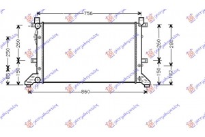 Ψυγειο 2.3 ΒΕΝΖΙΝΗ/2.5-2.8 Tdi Μηχανικο (67.9x39.9x2.6) Vw Lt 98-06 - 066306300