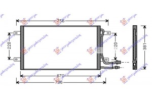 Ψυγειο A/C Για ΌΛΑ (663x379x22) Vw Lt 98-06 - 066306400