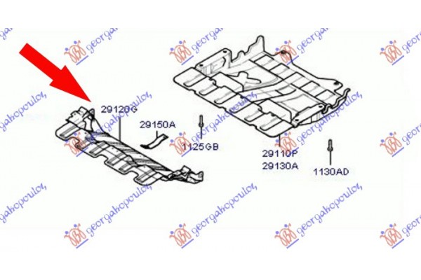 Ποδια Μηχανης Πλαστικη (Γ) Hyundai H1 Van 98-07 - 067000840