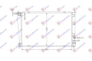 Ψυγειο 2.4ΙCC 8V +/-A/C (65X44,5) Hyundai H1 Van 98-07 - 067006300