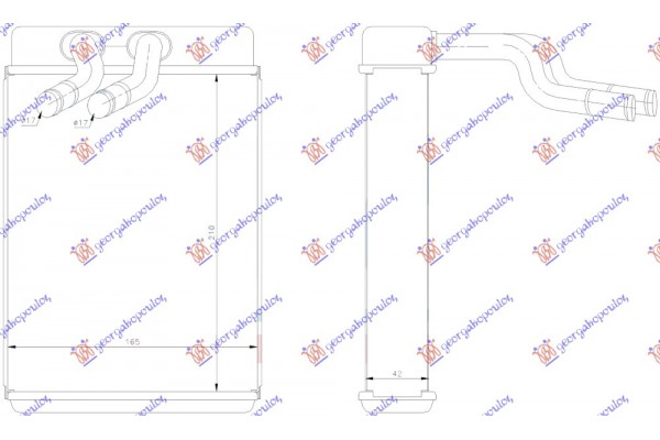 Ψυγειο Καλοριφερ (210x165x42) Hyundai H1 Van 98-07 - 067006500