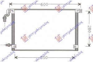 Ψυγειο A/C (54.5x31.4) 2 Ρακορ Citroen Saxo 99-04 - 016706400