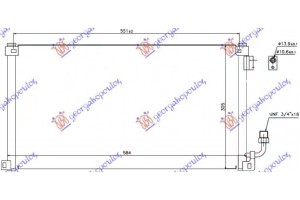 Ψυγειο A/C (54.5x31.4) ΡΑΚ.ΠΛΑΚ Citroen Saxo 99-04 - 016706410