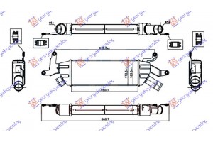Ψυγειο Intercooler 2.2 Hdi Πετρελαιο (450x164x64) Peugeot 4007 08-12 - 626006200