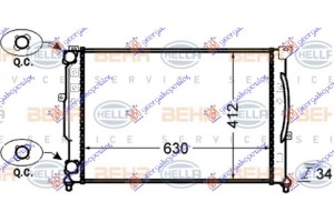 Ψυγeio BZ/DS-1.9TDi ΜΗΧ.+/-AC(63x41) (MAHLE BEHR) Audi A6 97-04 - 012206340
