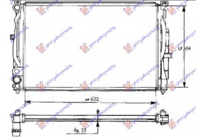 Ψυγειο Νερου ΒΕΝΖΙΝΗ/ΠΕΤΡΕΛΑΙΟ -A/C (630x420) (VALEO CLASSIC) Skoda Superb 01-08 - 044506385