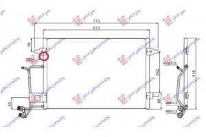 Ψυγειο A/C ΒΕΝΖ-ΠΕΤΡ (96-00) (56.5x42) Χωρις Βαλβιδα Audi A4 94-00 - 067806410
