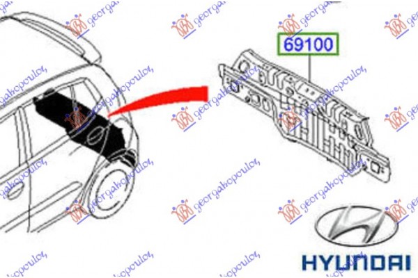 Ποδια Πισω (Γ) Hyundai i10 10-13 - 371002070