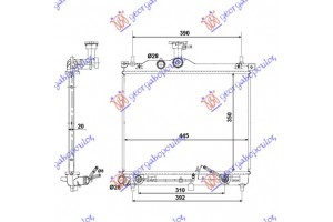 Ψυγειο 1.1i12V-1.1CRDi (44.5x35) ΑΥΤΟΜ. Hyundai i10 10-13 - 371006330