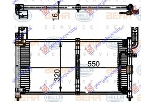 Ψυγειο A/C 1.3-1.6-1.8 (55x32x2.0) Suzuki Baleno Sdn 94-98