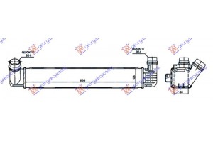 Ψυγειο Intercooler 2.0 Tce Βενζινη - 1.6-1.9 Dci Πετρελαιο (650x105x76) Renault Megane H/B - S.W. 08-14 - 068606220