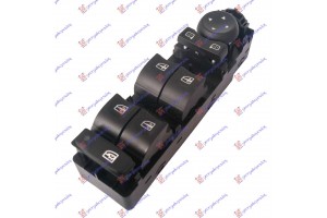 Διακοπτης ΠΑΡΑΘΥΡΩΝ/ΚΑΘΡΕΦΤΩΝ (Τετραπλός) (1 Φίσα/13 Pin) (ΧΩΡΙΣ ΠΛΑΙΣΙΟ) Αριστερα Renault Megane H/B - S.W. 08-14 - 068607177