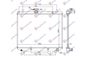 Ψυγειο Νερου 1.3 16v Mhxaniko 00- (425x568x16) Daihatsu Terios 97-06 - 069006320