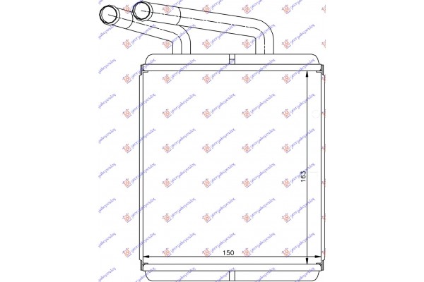 Ψυγειο Καλοριφερ (163x150x42) Hyundai H100 Van 93-03 - 069706500