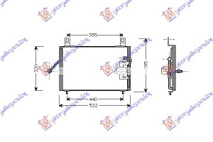 Ψυγειο A/C Benzinh (48x33) Kia Sephia Altiva 95-98