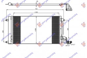 Ψυγειο A/C Βενζινη - Πετρελαιο (580x350x16) (MAHLE BEHR) Seat Ibiza 08-12 - 070106400