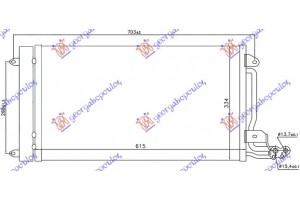 Ψυγειο A/C Βενζινη - Πετρελαιο (580x350x16) Seat Ibiza 08-12 - 070106405