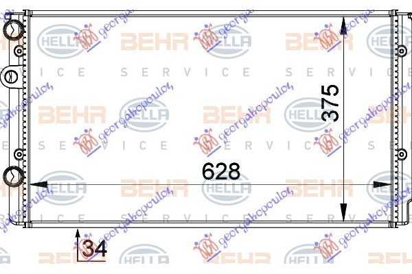 Ψυγειο Για Ολα Μχ +AC (63x38)(Π.ΟΔ) (MAHLE Behr Premium LINE) Seat Arosa 97-00 - 043006315